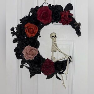 Gothic Floral Moon Wreath